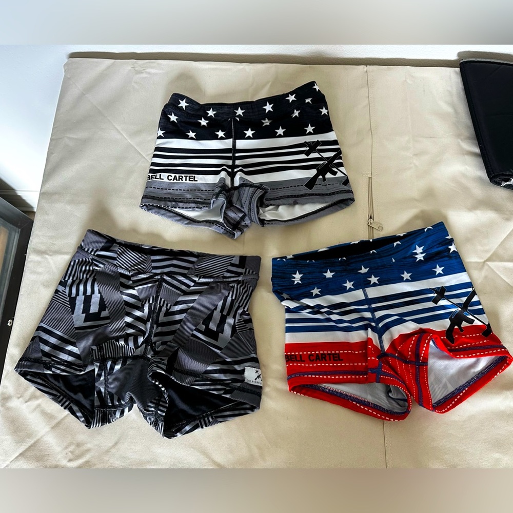 Barbell Cartel. Spandex workout shorts.